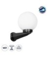GLOBOSTAR® AGROS 61592 Μοντέρνο Φωτιστικό Τοίχου - Απλίκα με Ντουί 1 x E27 AC 220-240V Αδιάβροχο IP65 - Λευκό & Μάυρο - Μ20 x Π20 x Υ30cm